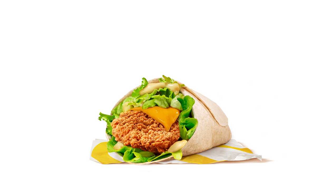 Snack Wrap with honey mustard sauce