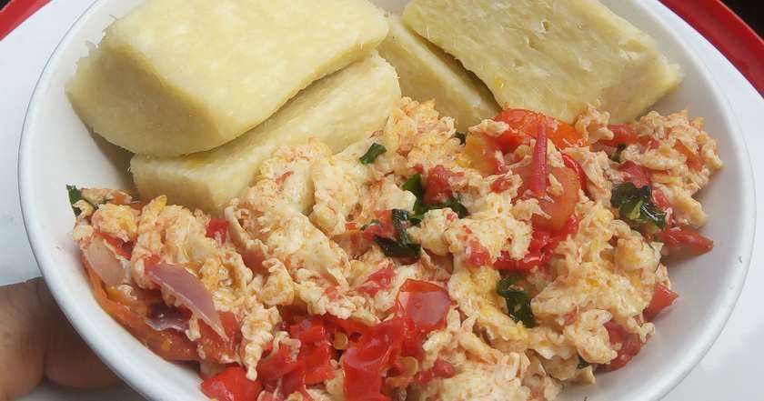 Arrowroot with Egg Sauce