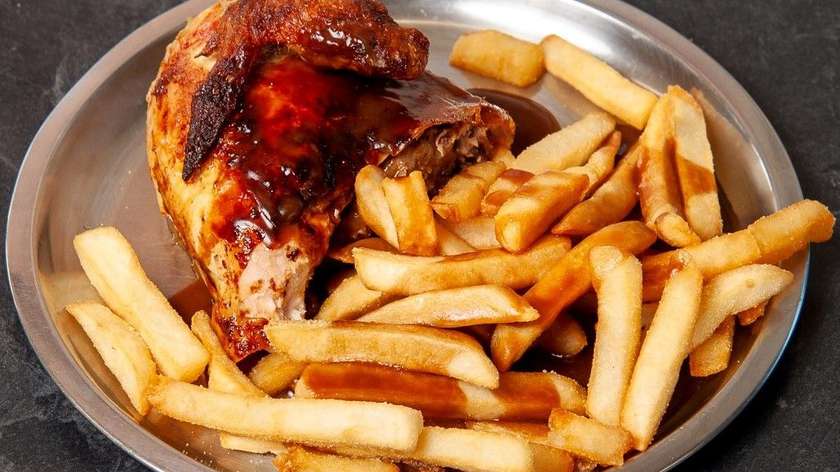 Quarter Crumbed Chicken Maryland with Chips
