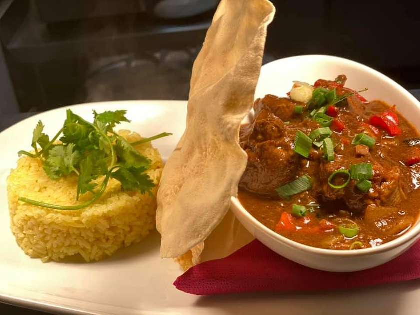 Mbuzi, Goat Curry with an Accompaniment