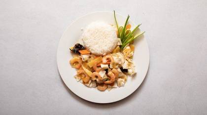 A47. Shrimp "kung-pao" with rice