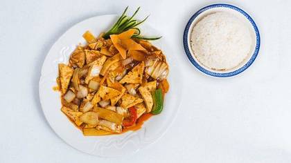 A54. Thai-style tofu with rice