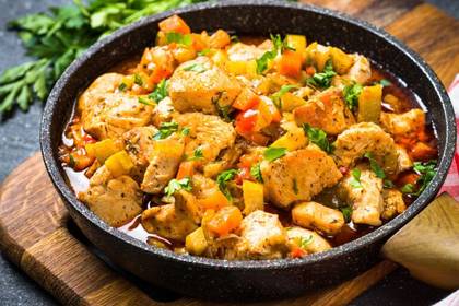 Quarter Chicken Stew with an Accompaniment