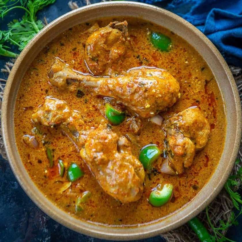 Quarter Chicken Curry with an Accompaniment