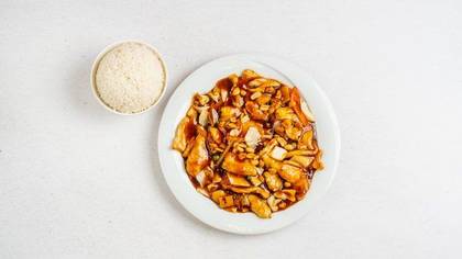 A26. Pork "kung-pao" with rice