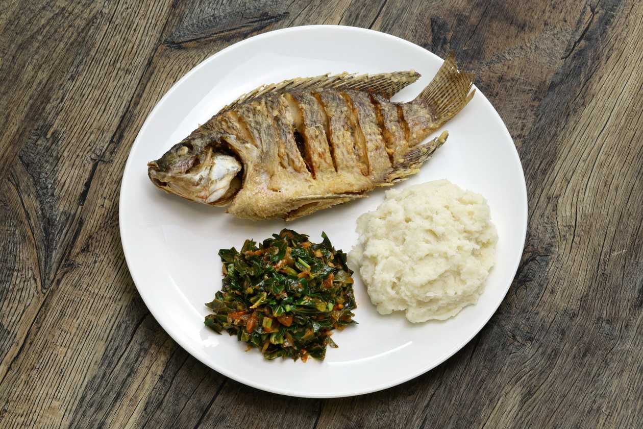 Fried Fish with Ugali