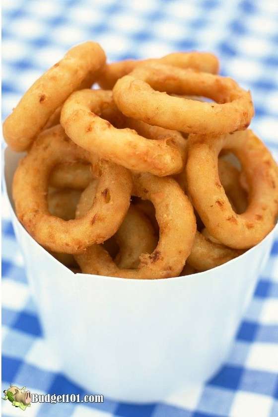 Breaded onion rings