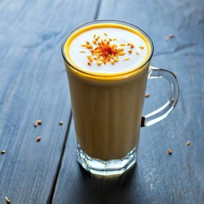 Almond Saffron Thick Milkshake