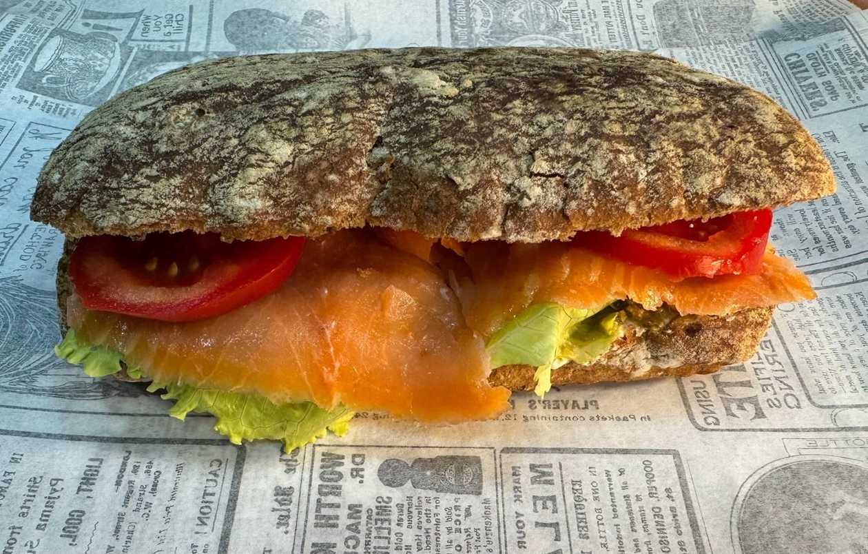 Smoked Salmon Brown Ciabatta