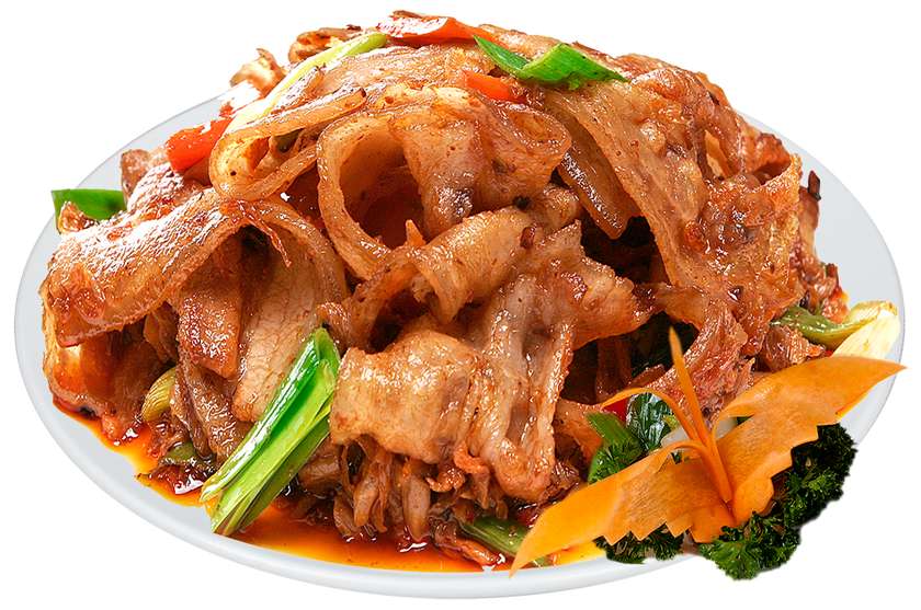 Pork on onions