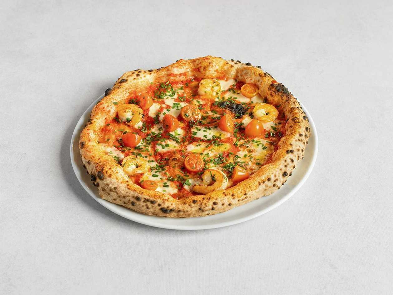 Pizza Gamberi e Pomodorini 45 cm