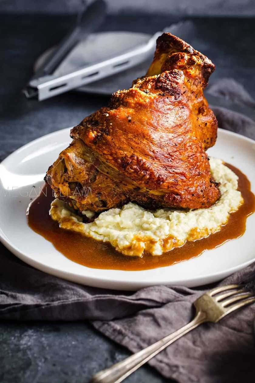 Roast pork knee