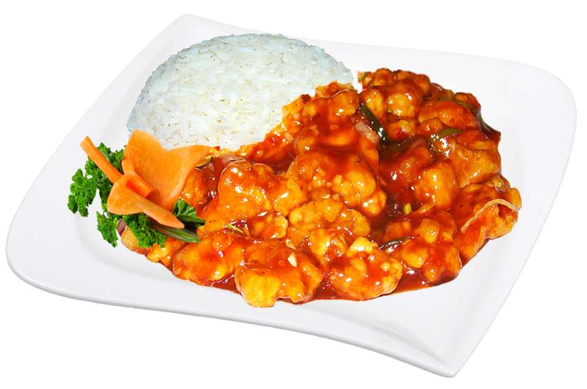 Chunan-style chicken, rice