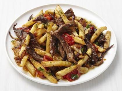 Dry Fry Beef and Chips