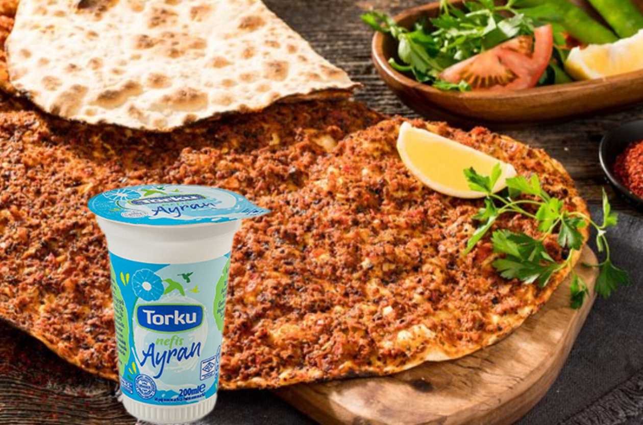 2 LAHMACUN (35 cm.)+ AYRAN