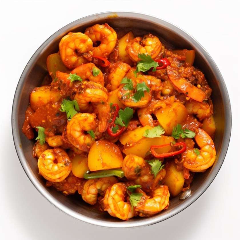 Shrimps vindaloo