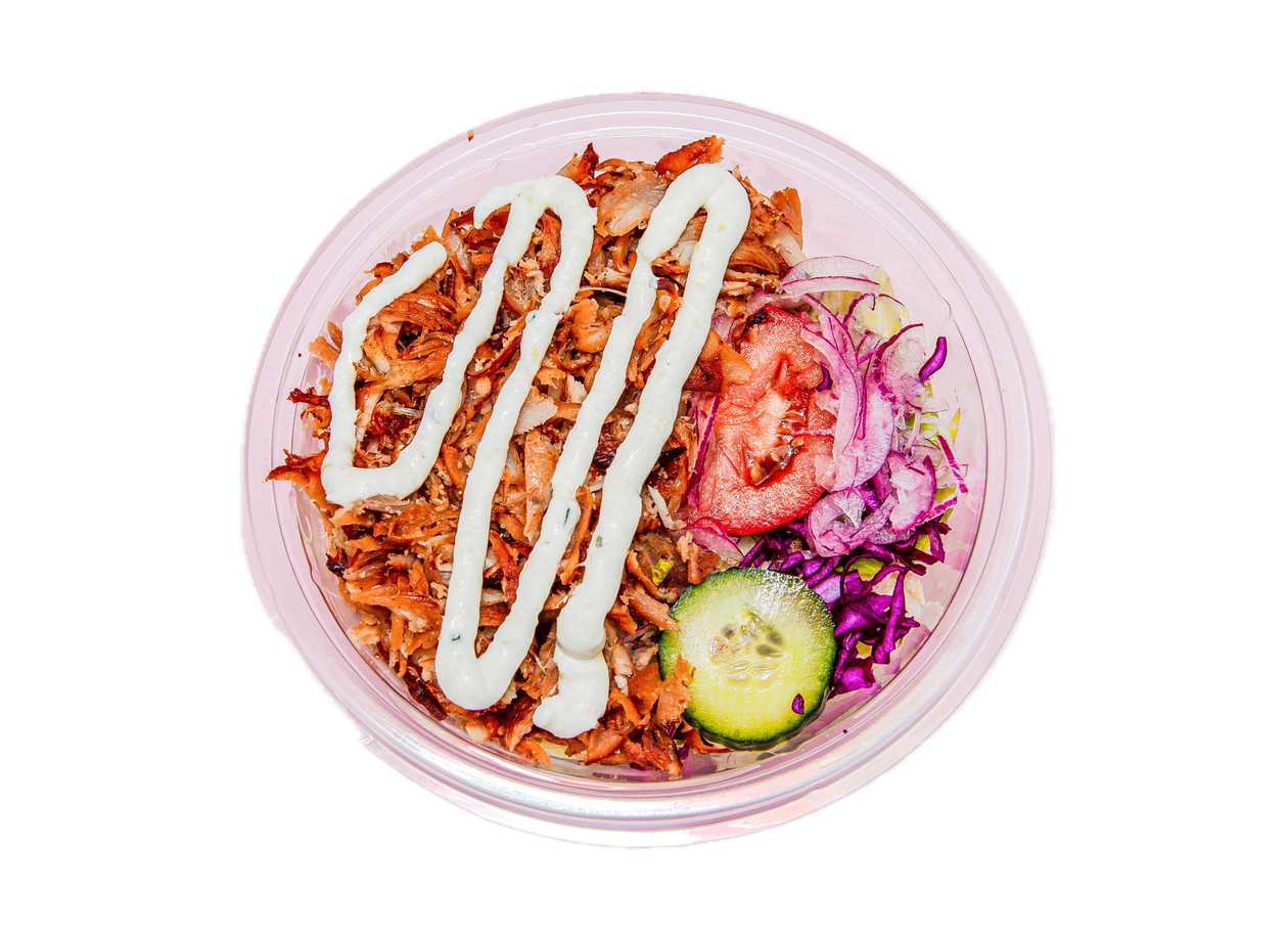 Döner kebap na talíři velký se salátem