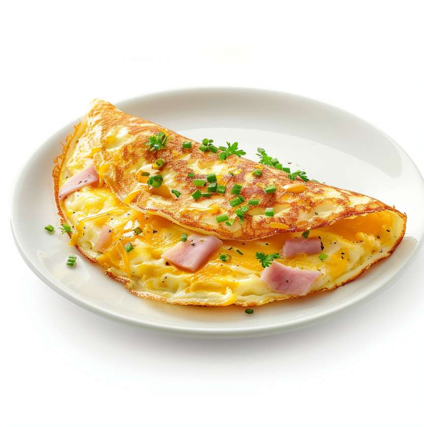 Omletas su kumpiu ir sūriu