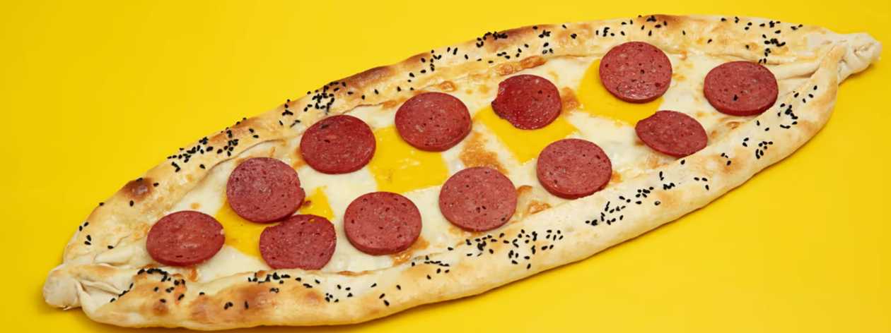 Pide with sausage