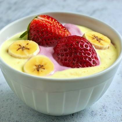 Banana Strawberry Yoghurt or Smoothie