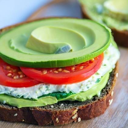 Avocado, Cheese & Tomato Cold Sandwich