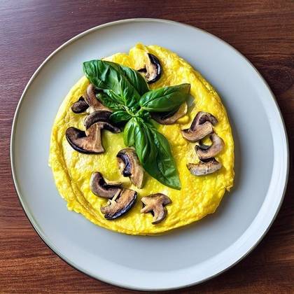 Mushroom and Basil Omelette
