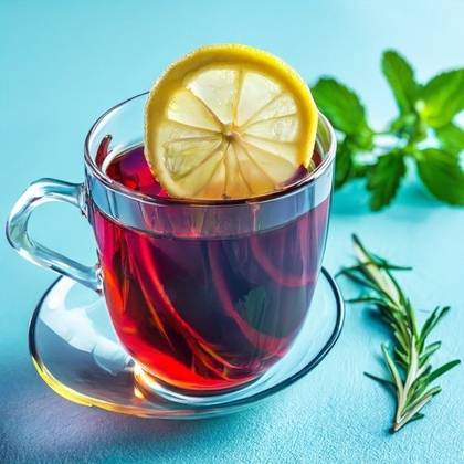 Lemon, Rosemary, Mint and Hibiscus Tea