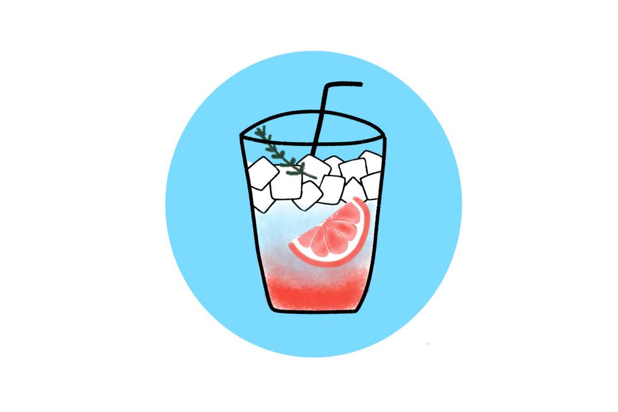 Iced grapefruit tea