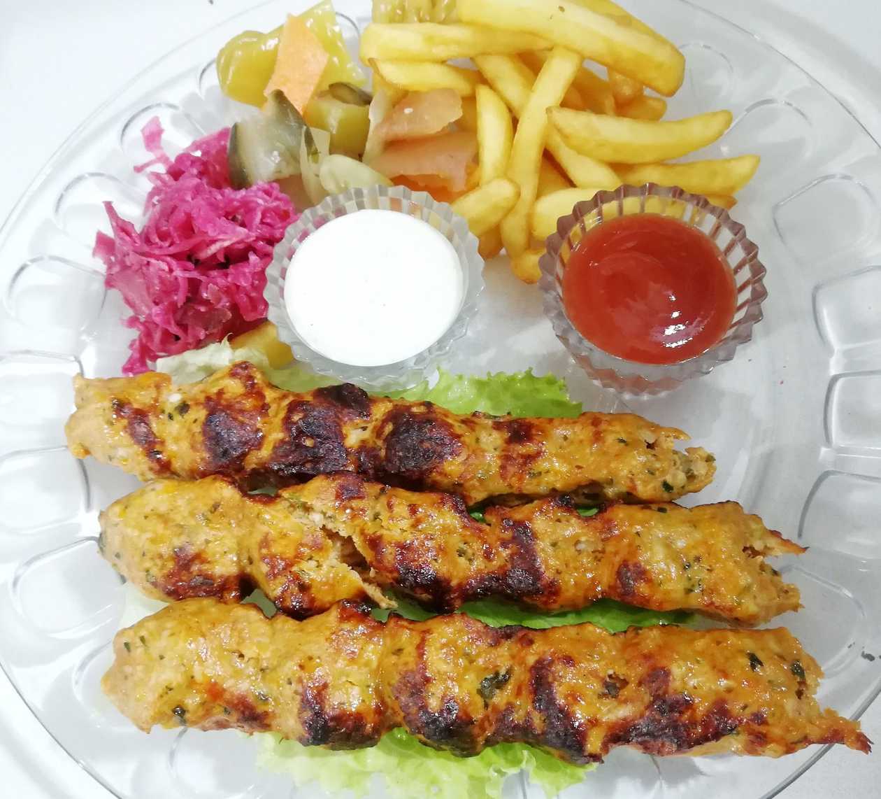 Chicken Kebab (3 Skewers) French Fries