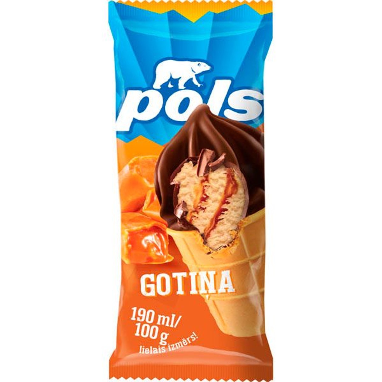 Sald. POLS Gotiņa kar.vaf glāz. 100g