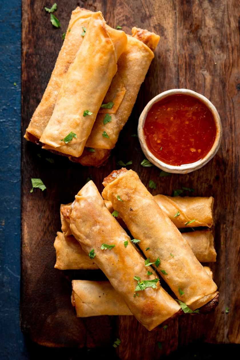 1.Vegetable Spring Rolls