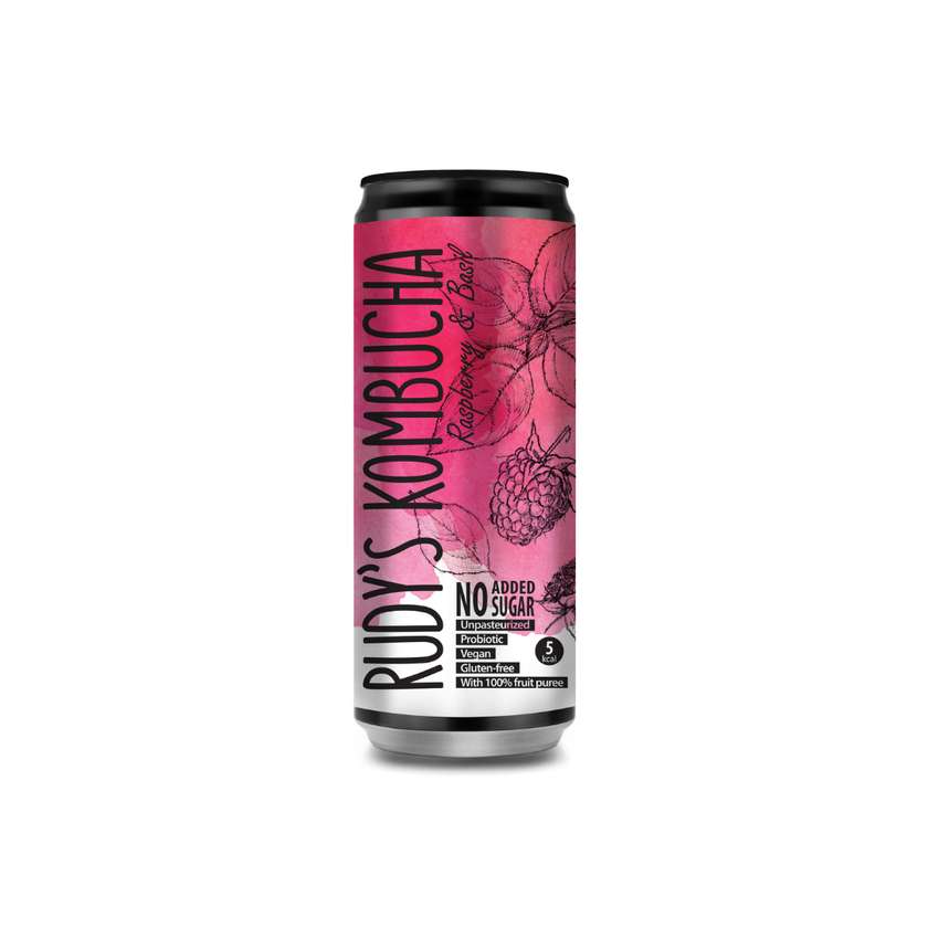 Rudy’s vaarika-basiiliku kombucha 
 0,33 l