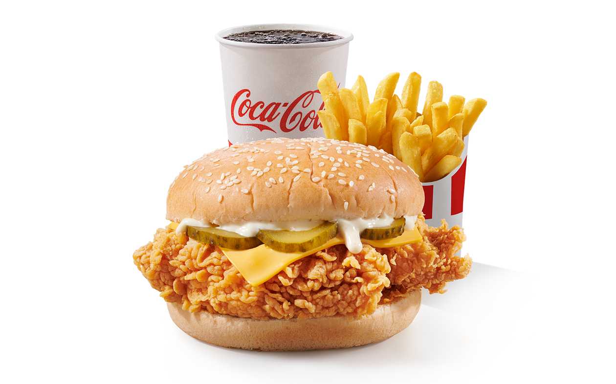 Meniu dublu crispy burger