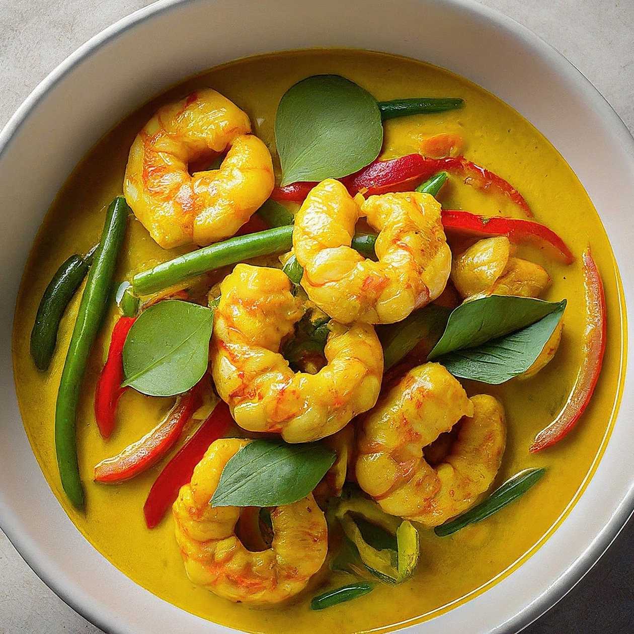 111.Prawns yellow Curry