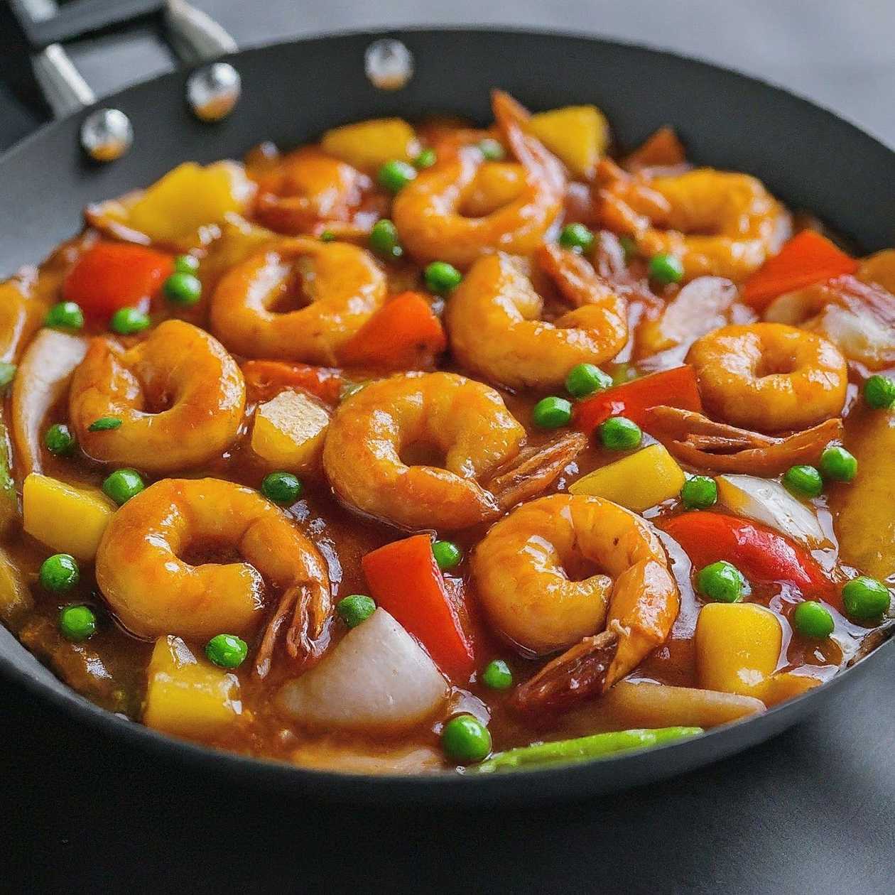 108.Sweet and Sour prawns