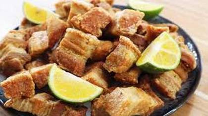 Fried Pork Cracklings with Lemon