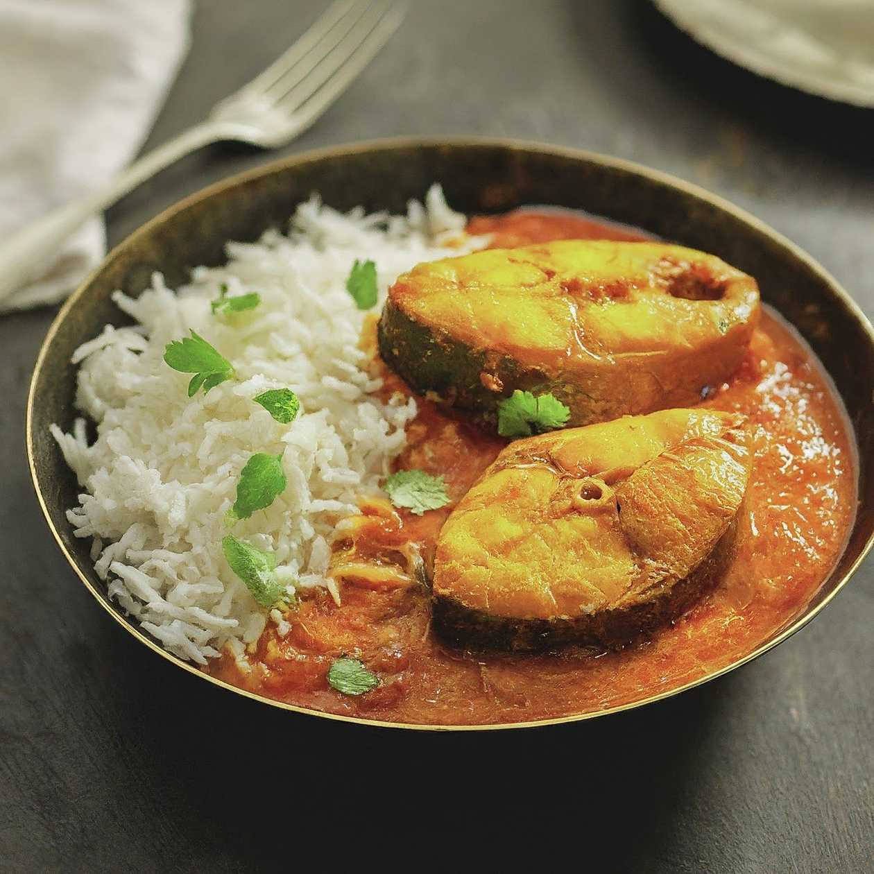 GOA FISH CURRY INDIA  +BASMATI RICE