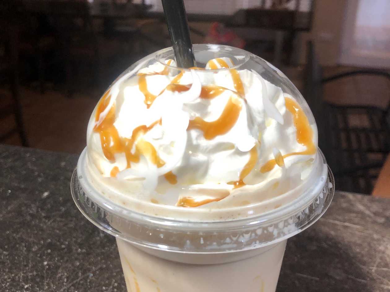 Iced coffee with ice cream