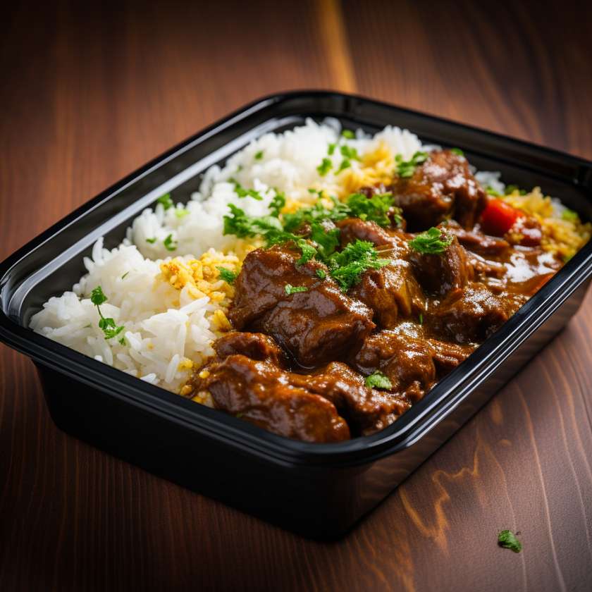 Meat in Thai red curry