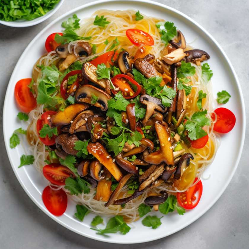 Fried glass noodles with meat