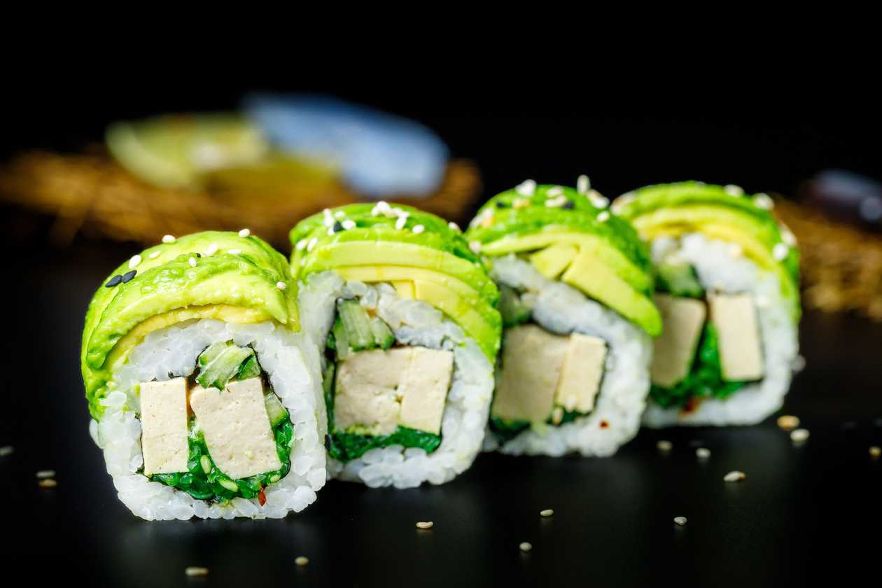 Vegan Maki with Avocado and Tofu
