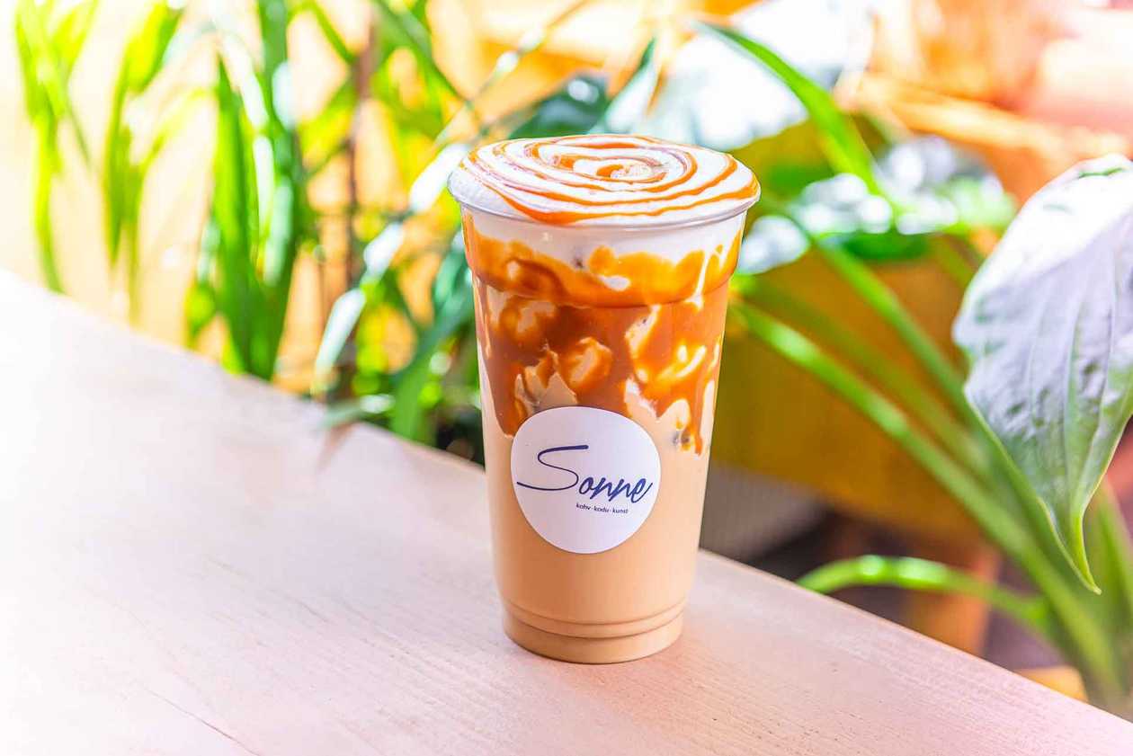 Salted Caramel Iced Latte