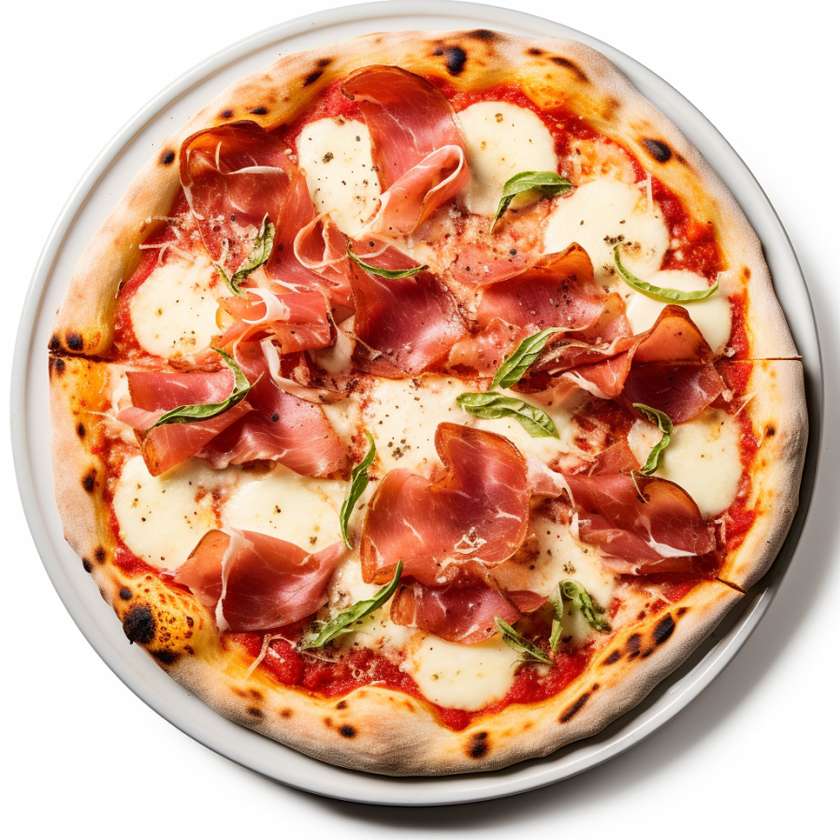 Šunka salám pizza