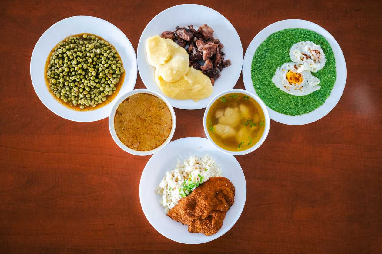 Plain Rice with Chicken Schnitzel