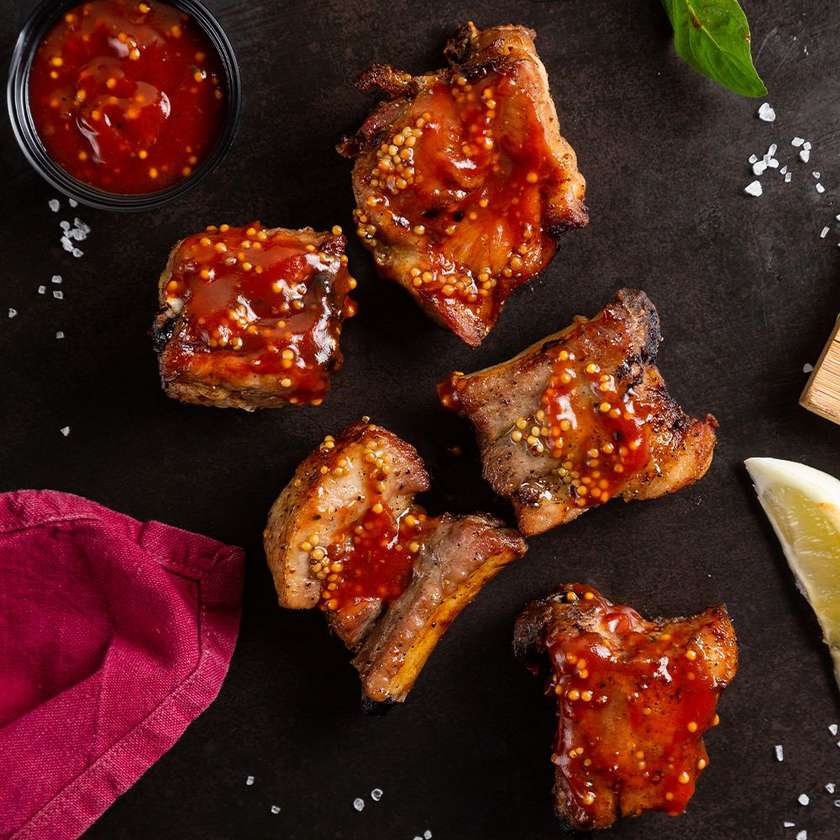 Ребра свинячi в соусі BBQ