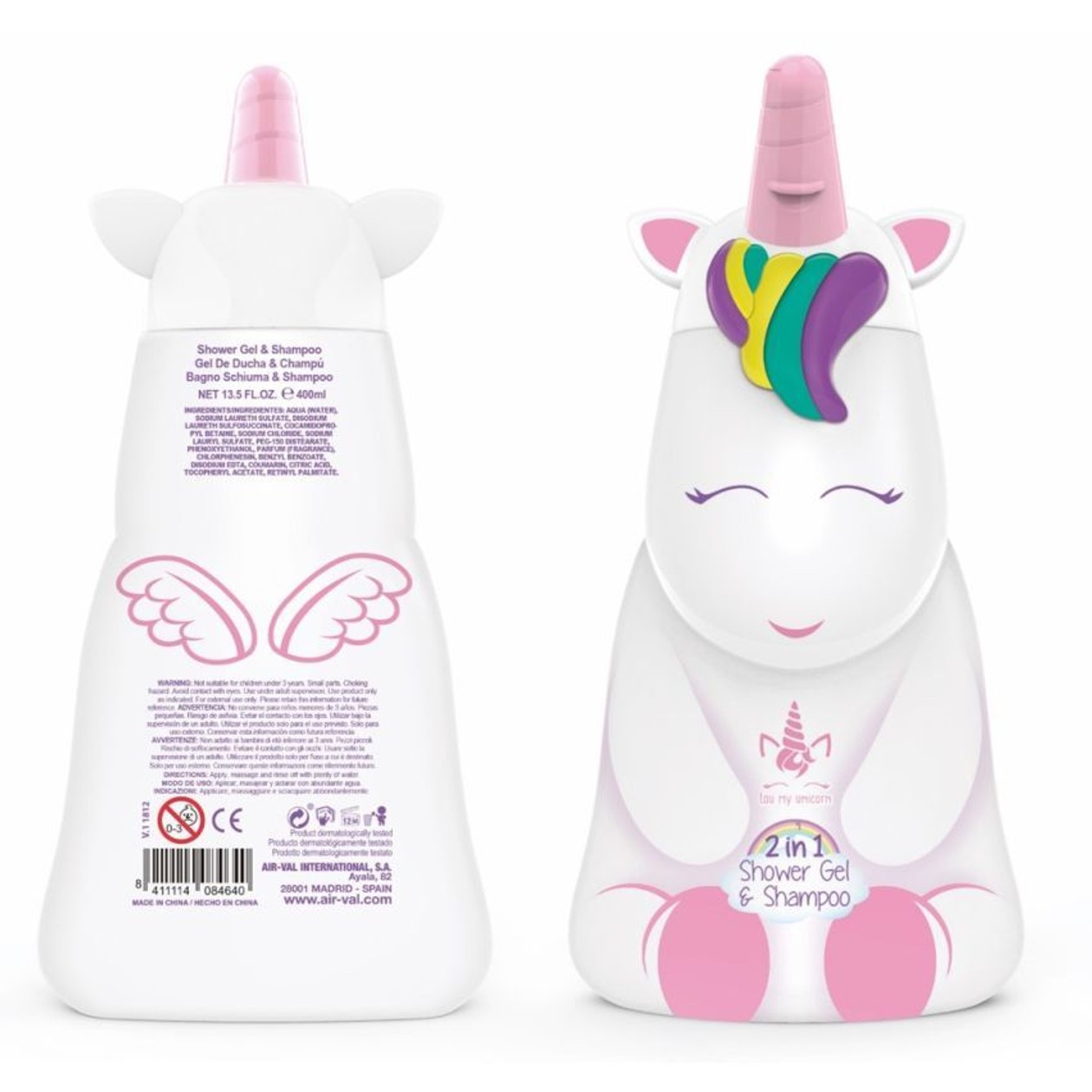 Eau My Unicorn 2D Shampoo Shower Gel 3+ 0,4 l