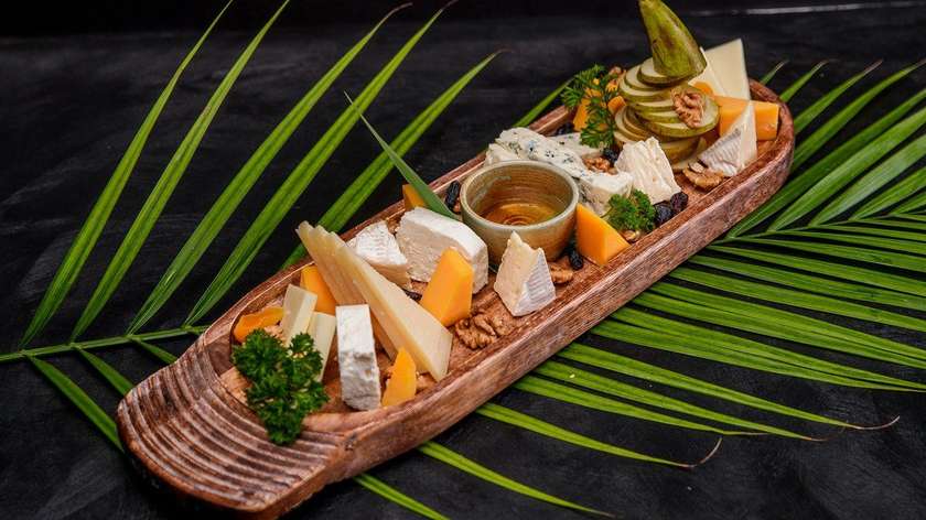 Assorted cheese plate