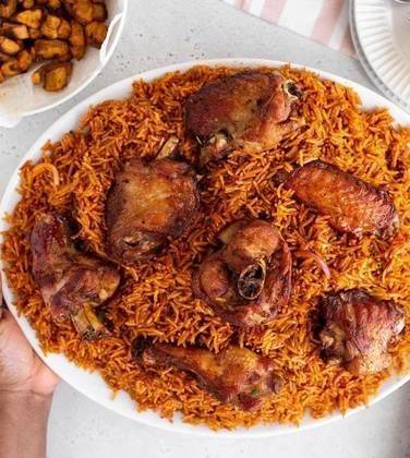 Jollof rice with chicken