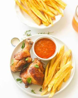 Yam Chips with Chicken