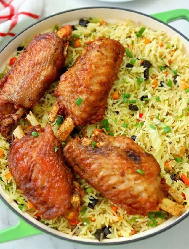 Fried rice  with Chicken wings